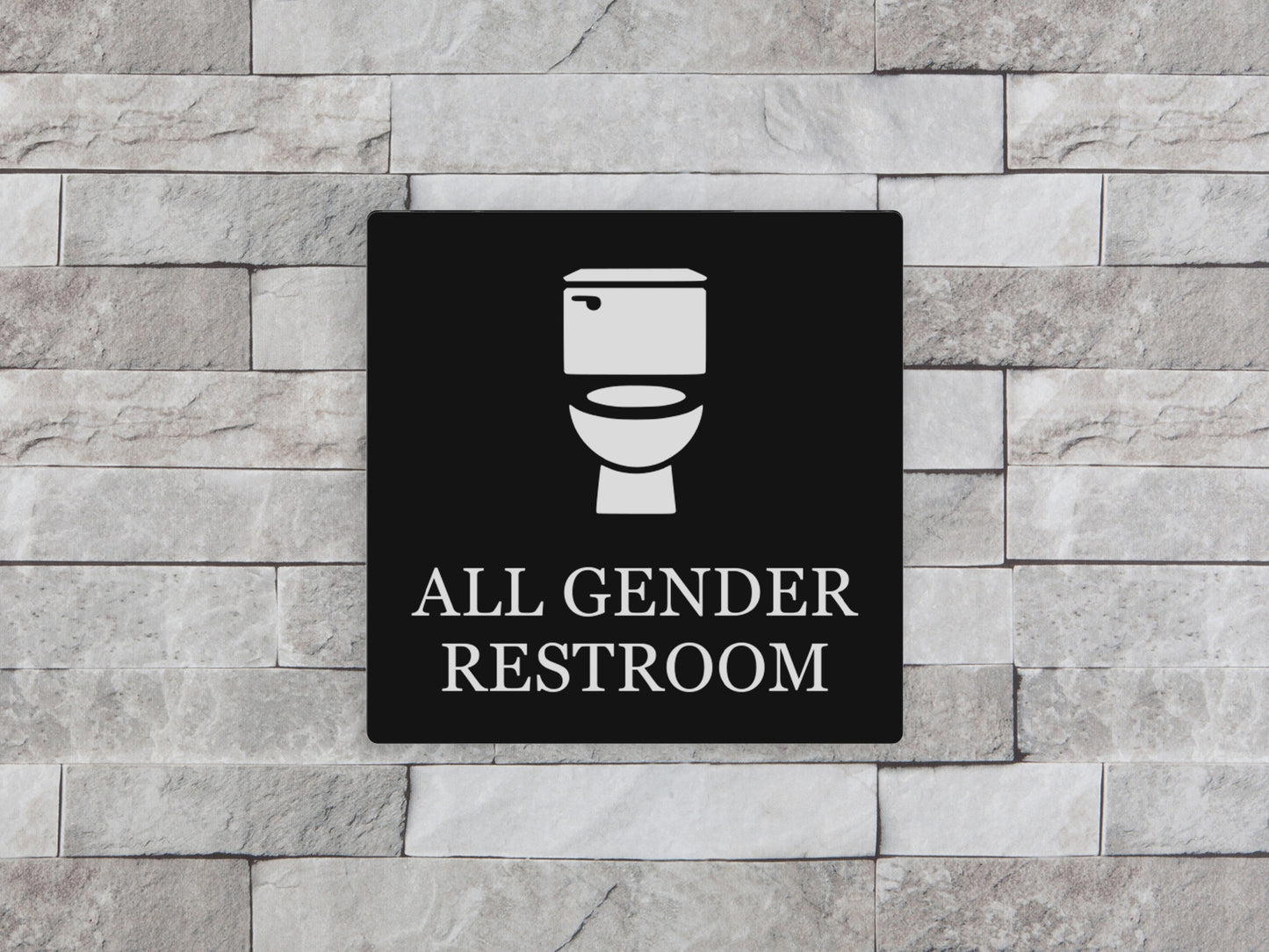 All Gender Restroom Sign – by origindesigned – Toilet & Bathroom Signs