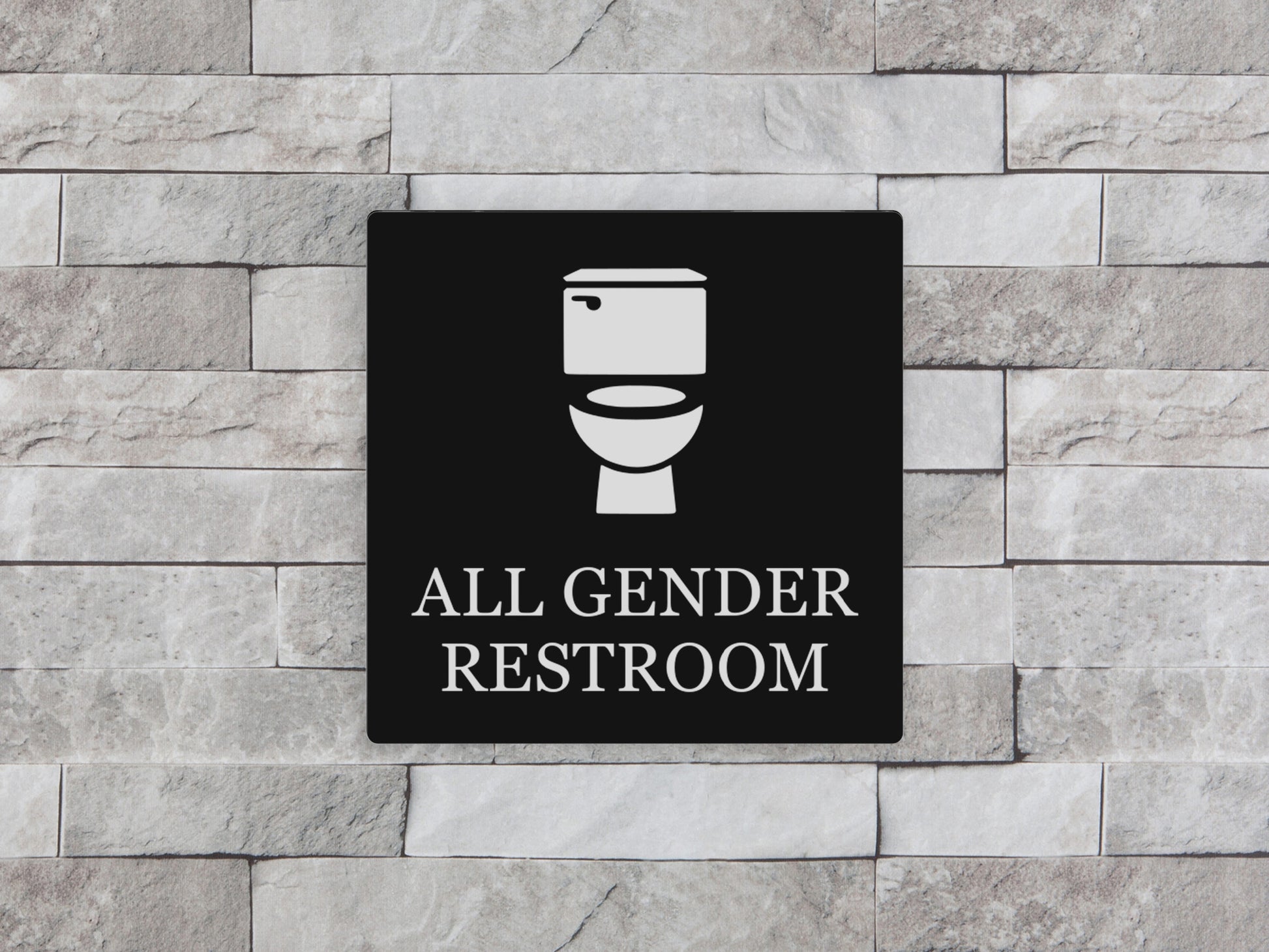 All Gender Restroom Sign – by origindesigned – Toilet & Bathroom Signs