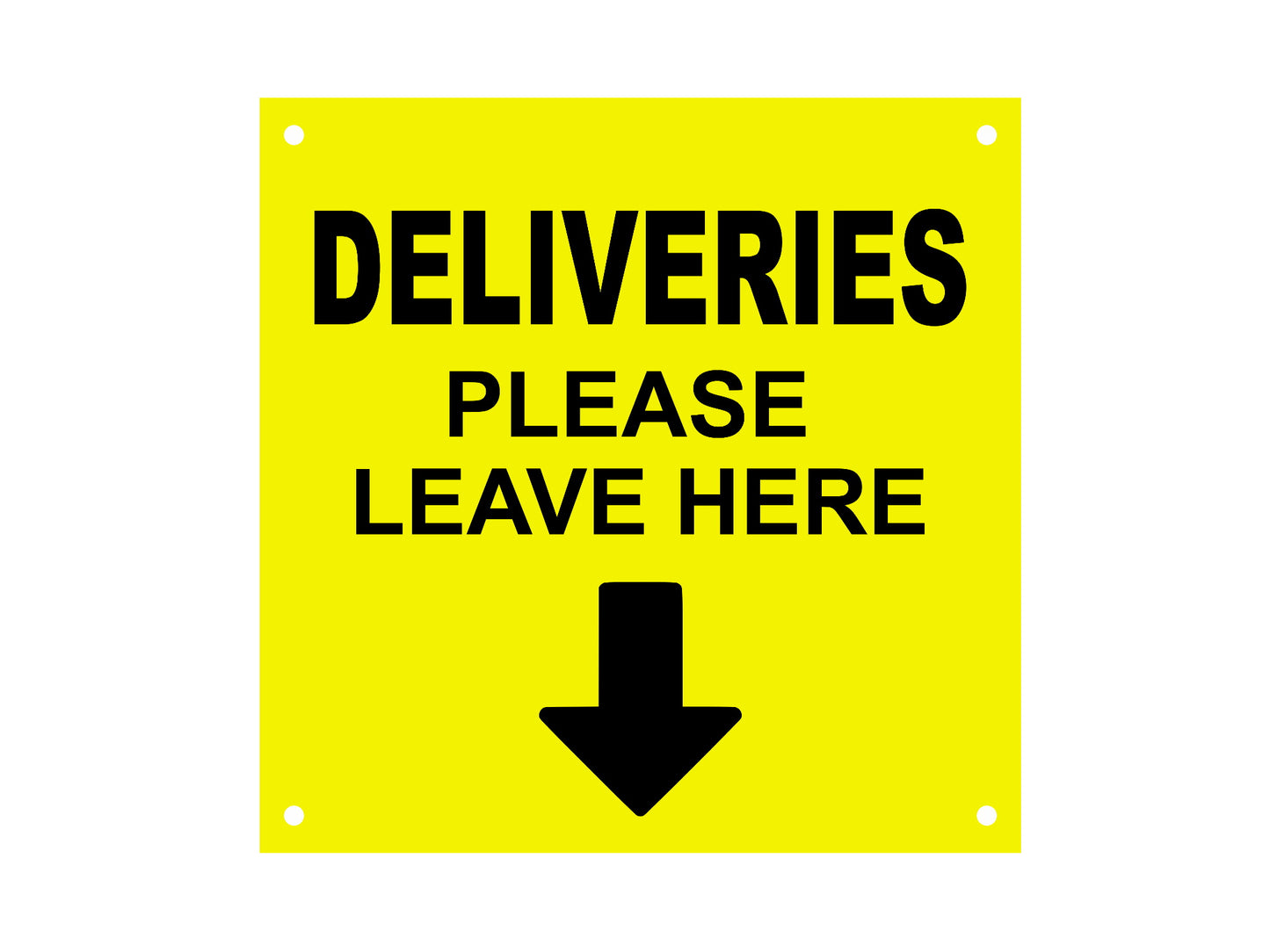 DELIVERIES Please Leave Here Sign – by origindesigned – Business Hours & Policy Signs