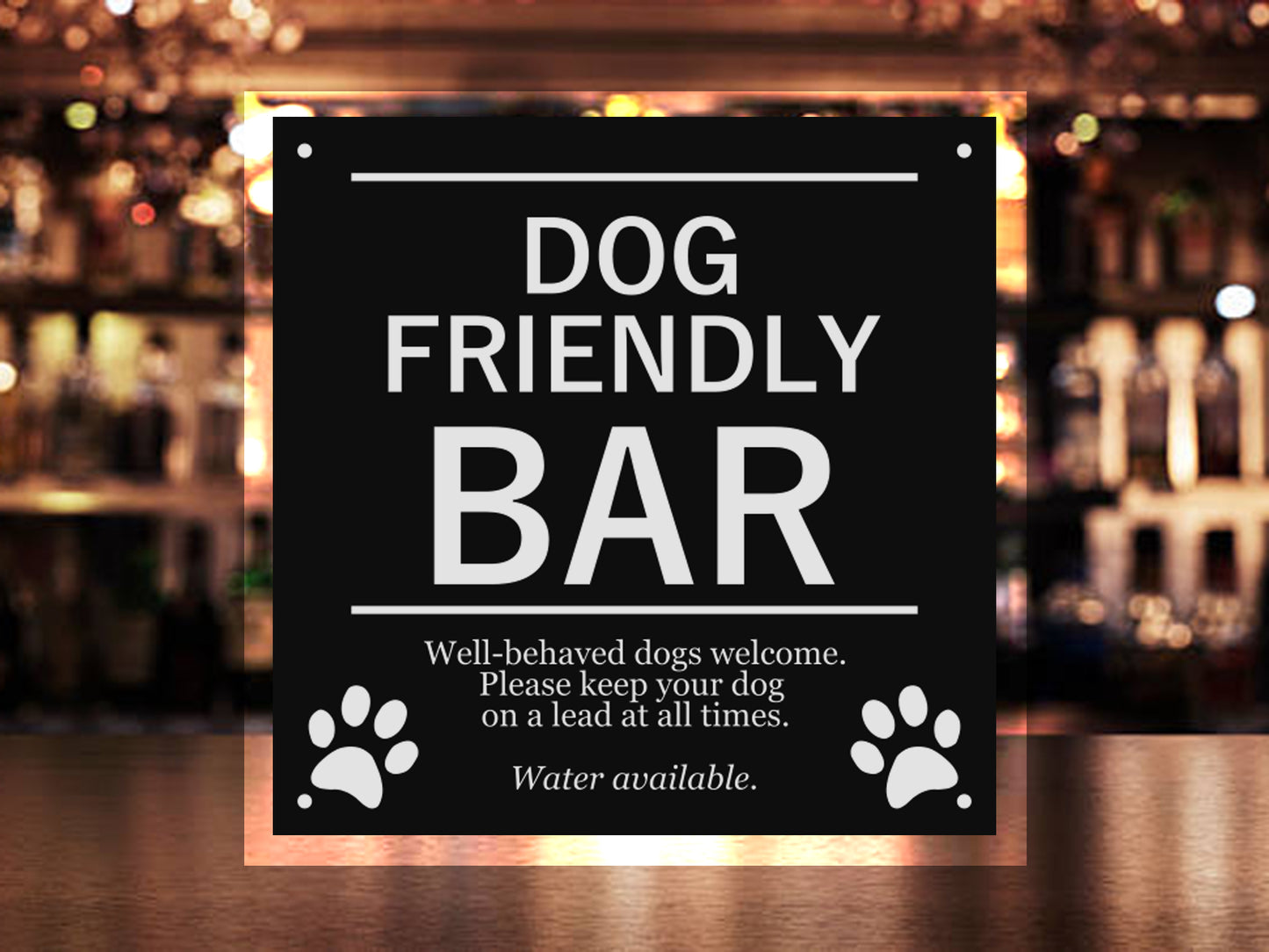 Dog Friendly Bar Sign – by origindesigned – Signs