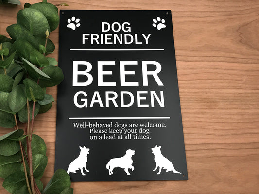 Dog Friendly Beer Garden Sign – by origindesigned – Garden & Outdoor Signs