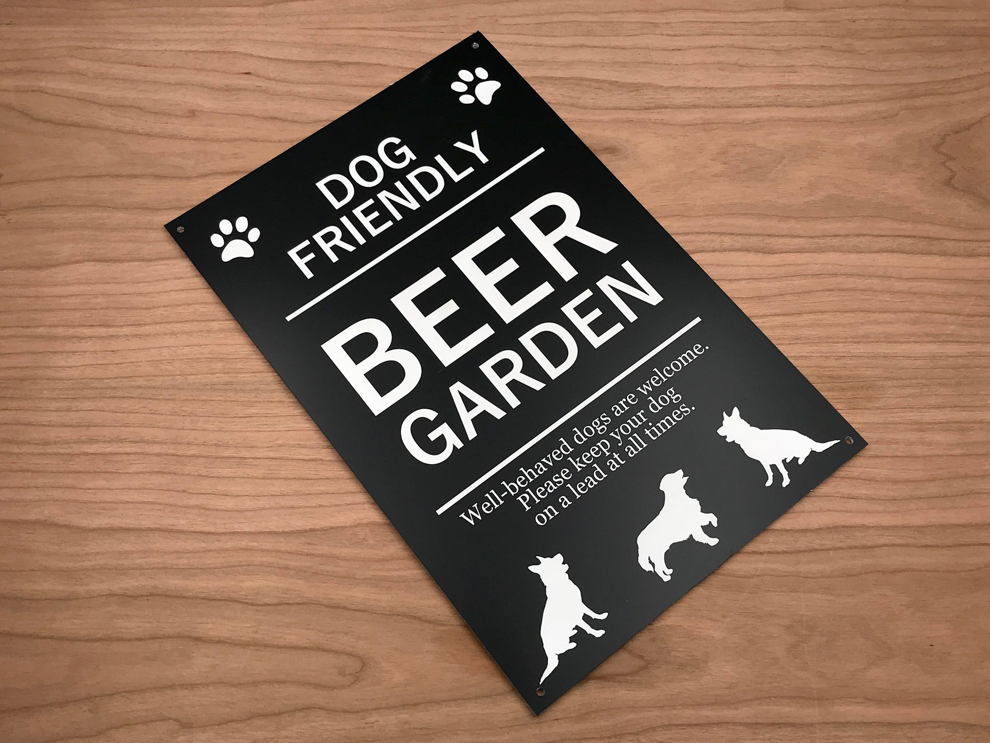 Dog Friendly Beer Garden Sign – by origindesigned – Garden & Outdoor Signs