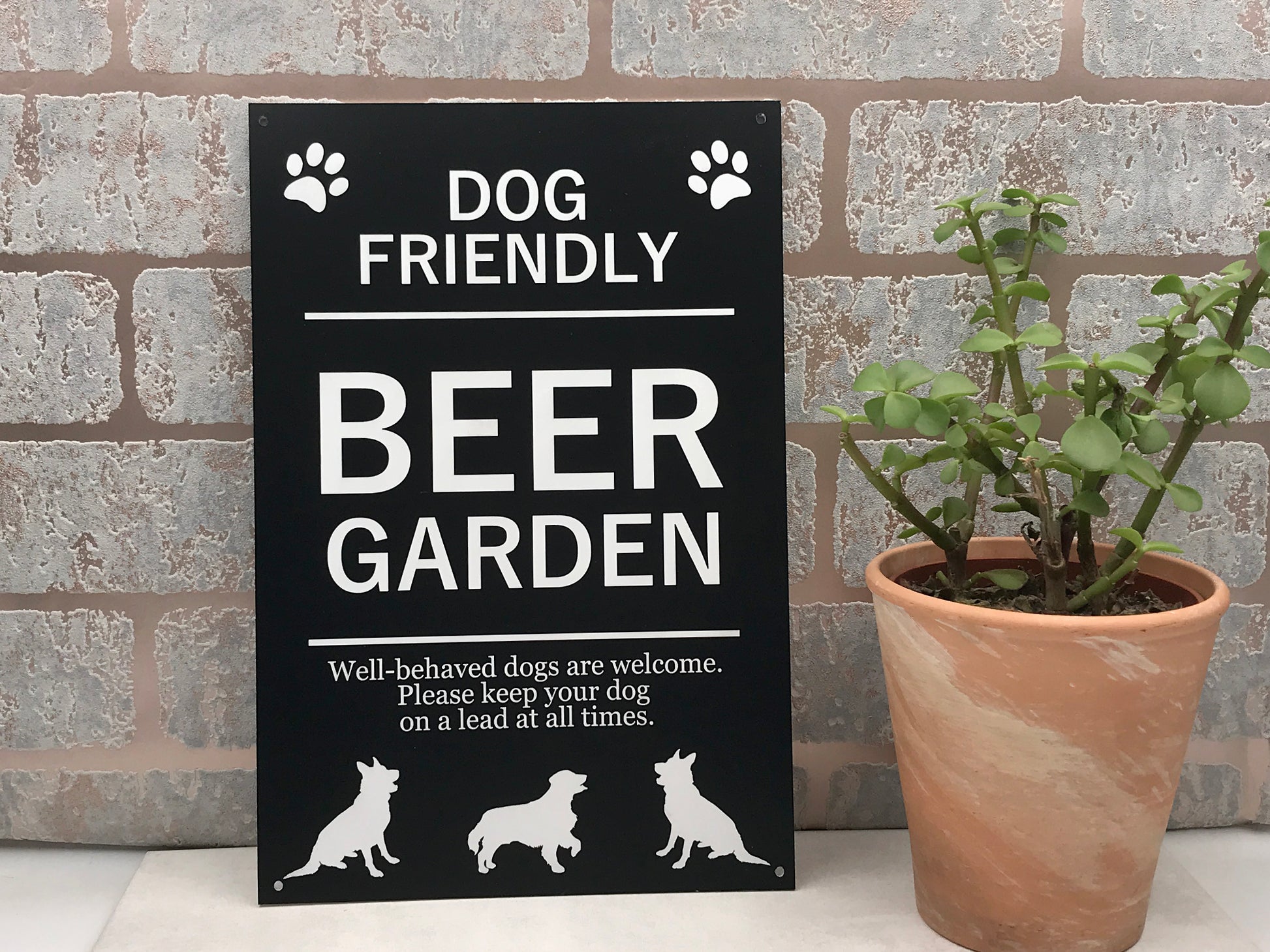 Dog Friendly Beer Garden Sign – by origindesigned – Garden & Outdoor Signs