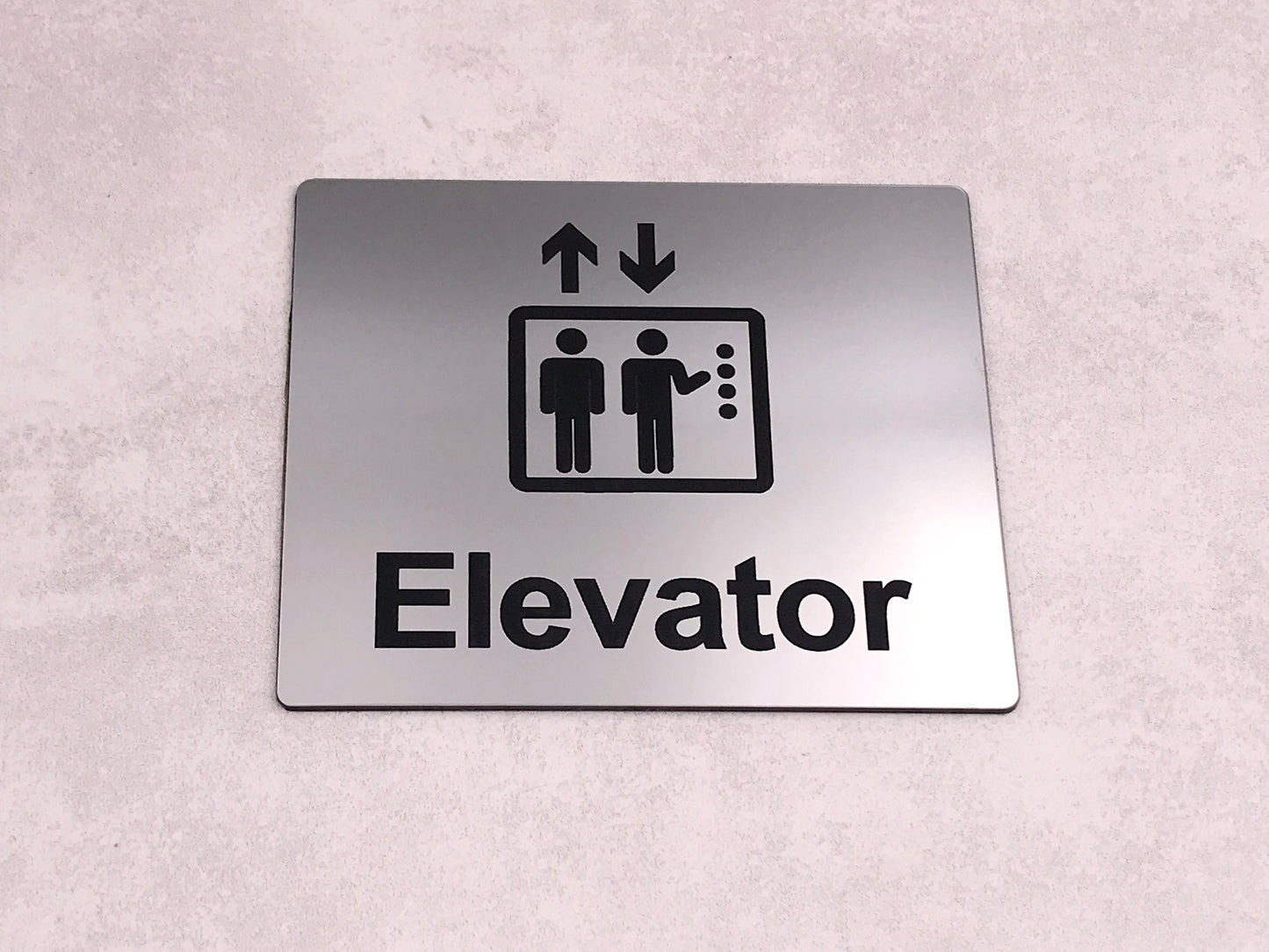 Adhesive Elevator Sign (Silver) – by origindesigned – Signs