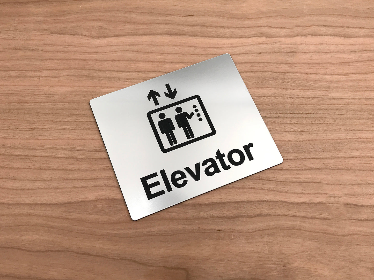 Adhesive Elevator Sign (Silver) – by origindesigned – Signs