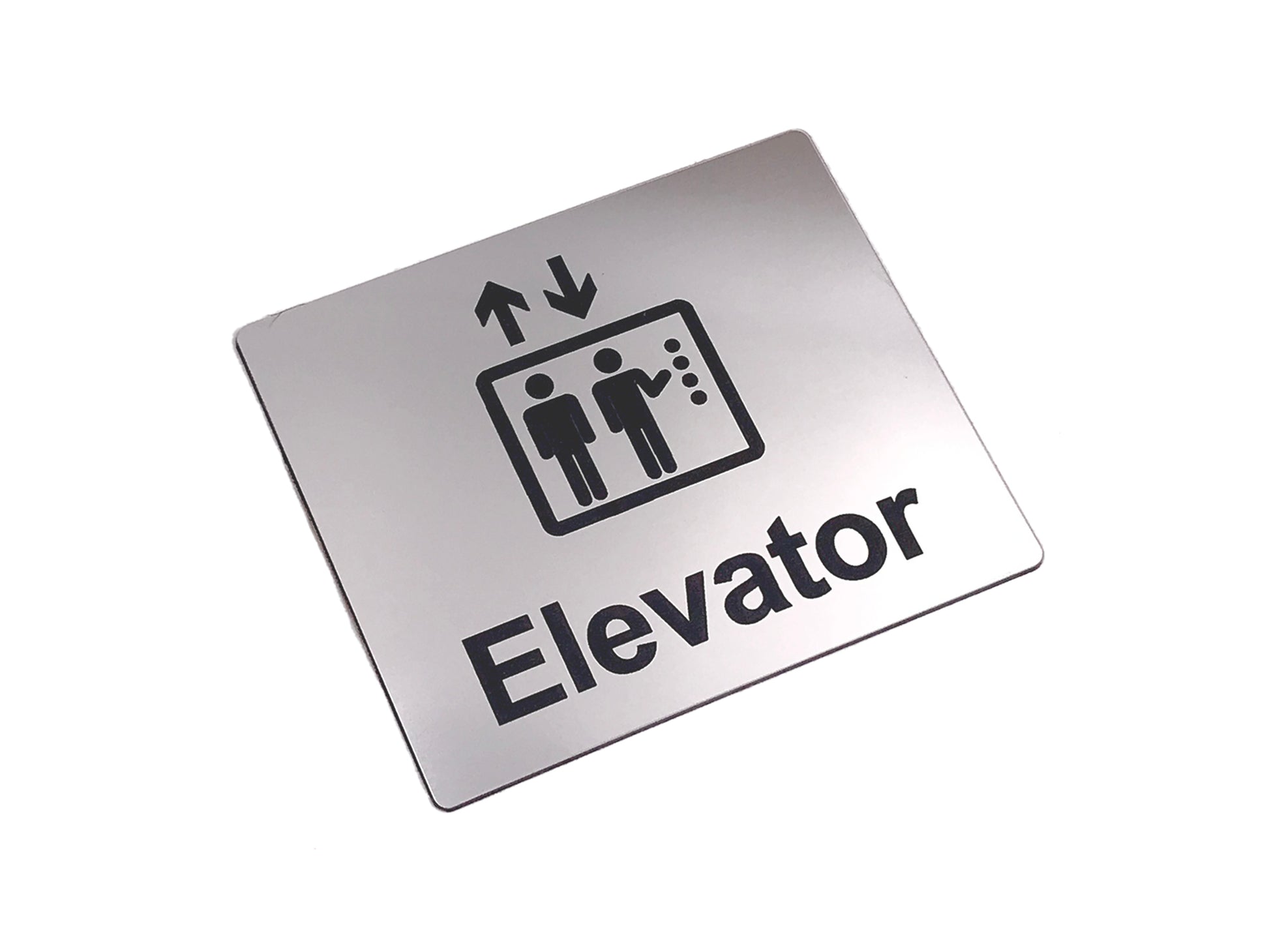 Adhesive Elevator Sign (Silver) – by origindesigned – Signs