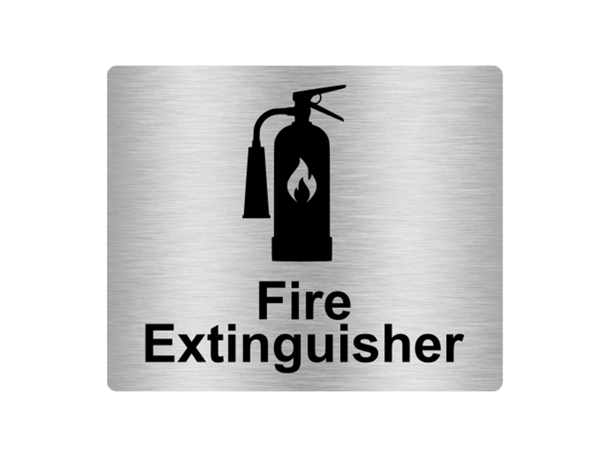 Adhesive Fire Extinguisher Sign (Silver) – by origindesigned – Safety & Warning Signs