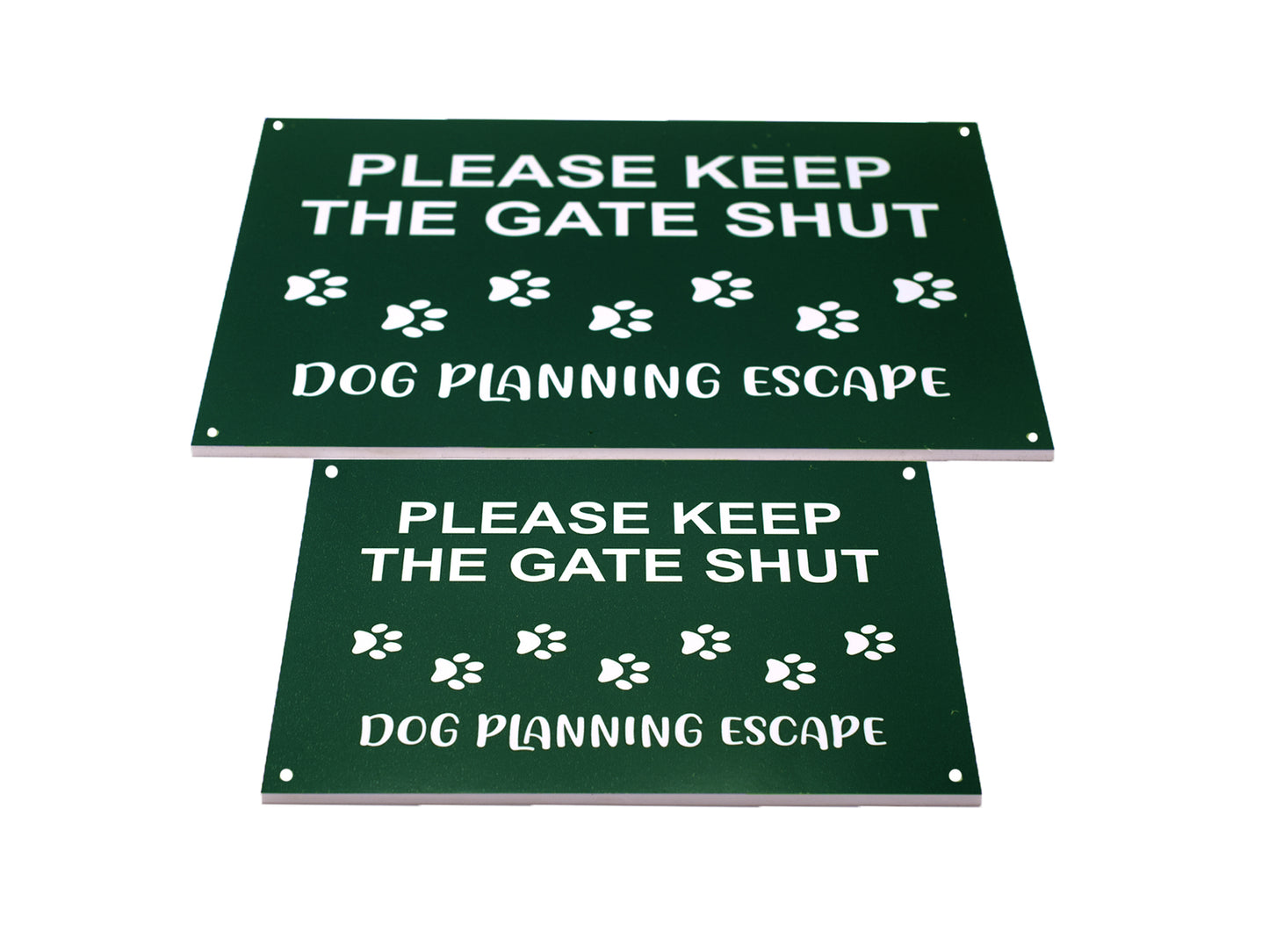 Please keep the gate shut, dog planning escape – by origindesigned – Signs