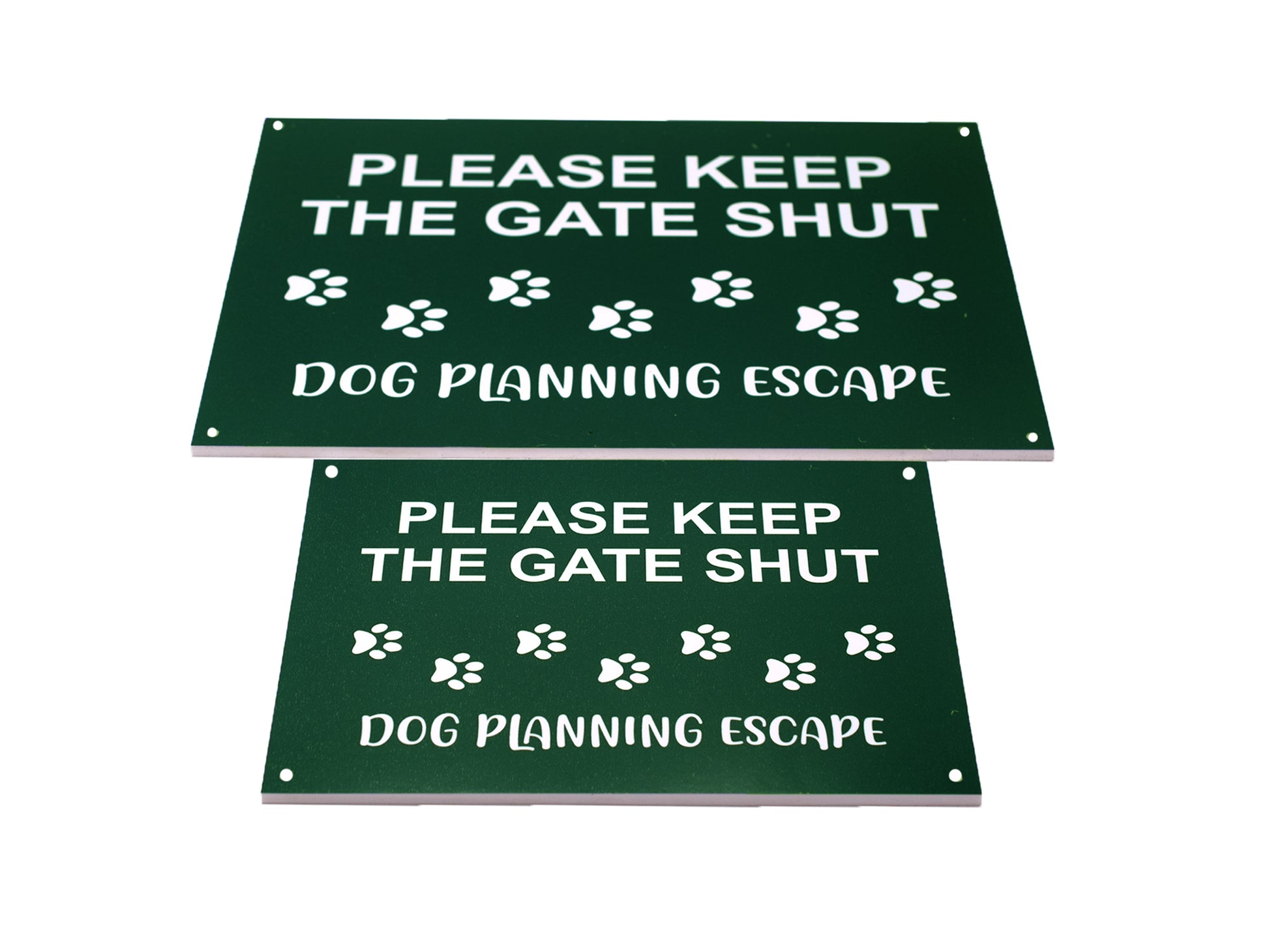 Please keep the gate shut, dog planning escape – by origindesigned – Signs