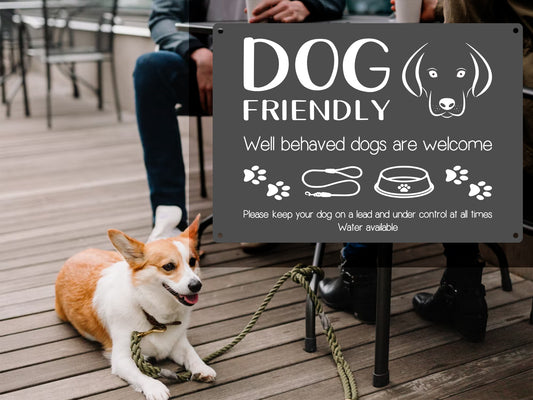 Dog Friendly / Dogs Welcome Sign – by origindesigned – Signs