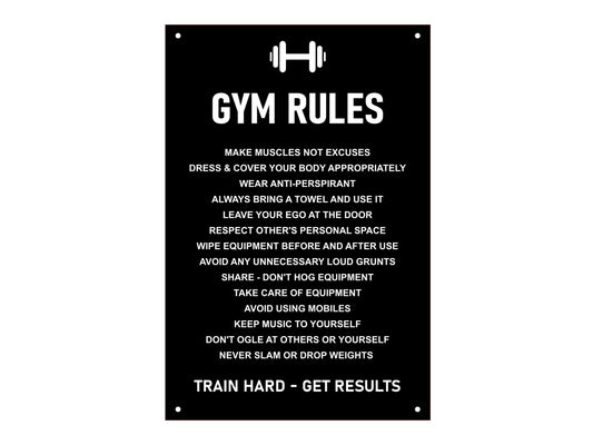 Gym Rules - Etiquette Sign Notice – by origindesigned – Signs