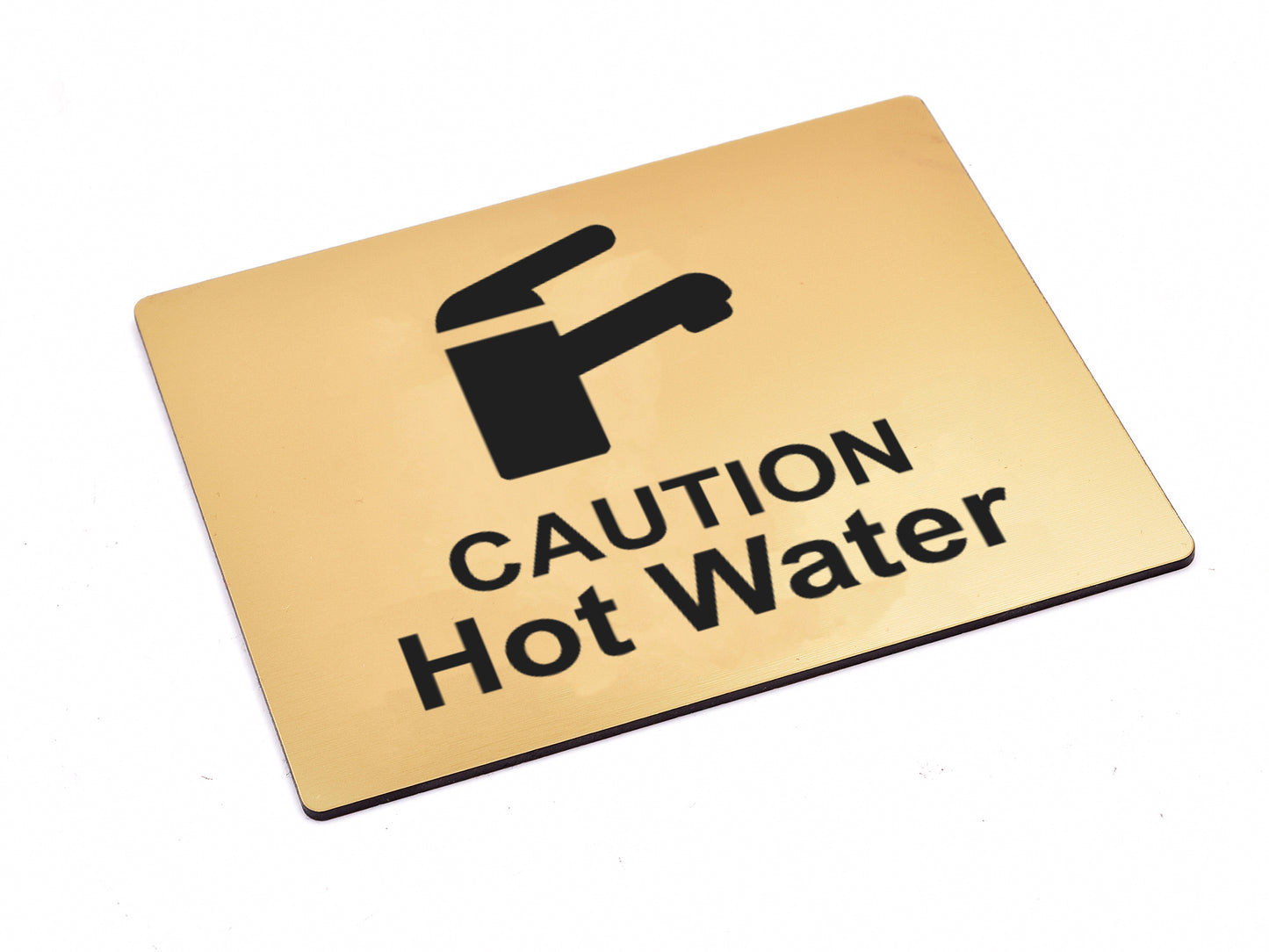 Self Adhesive Caution Hot Water Tap Sink Sign – by origindesigned – Signs