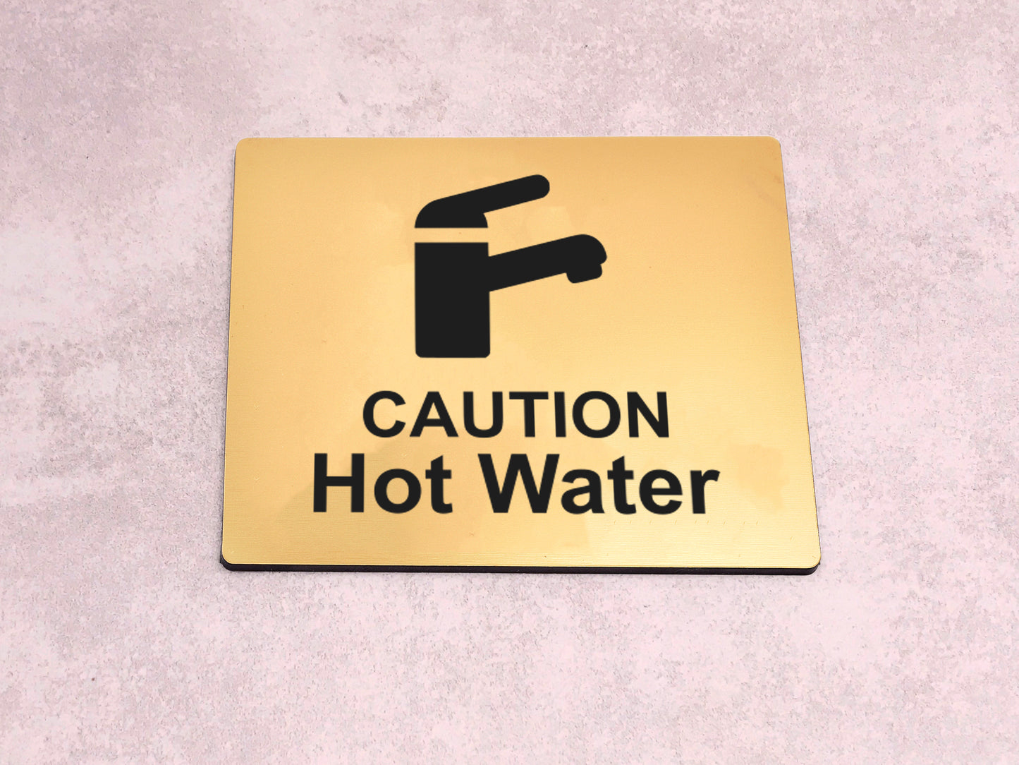 Self Adhesive Caution Hot Water Tap Sink Sign – by origindesigned – Signs
