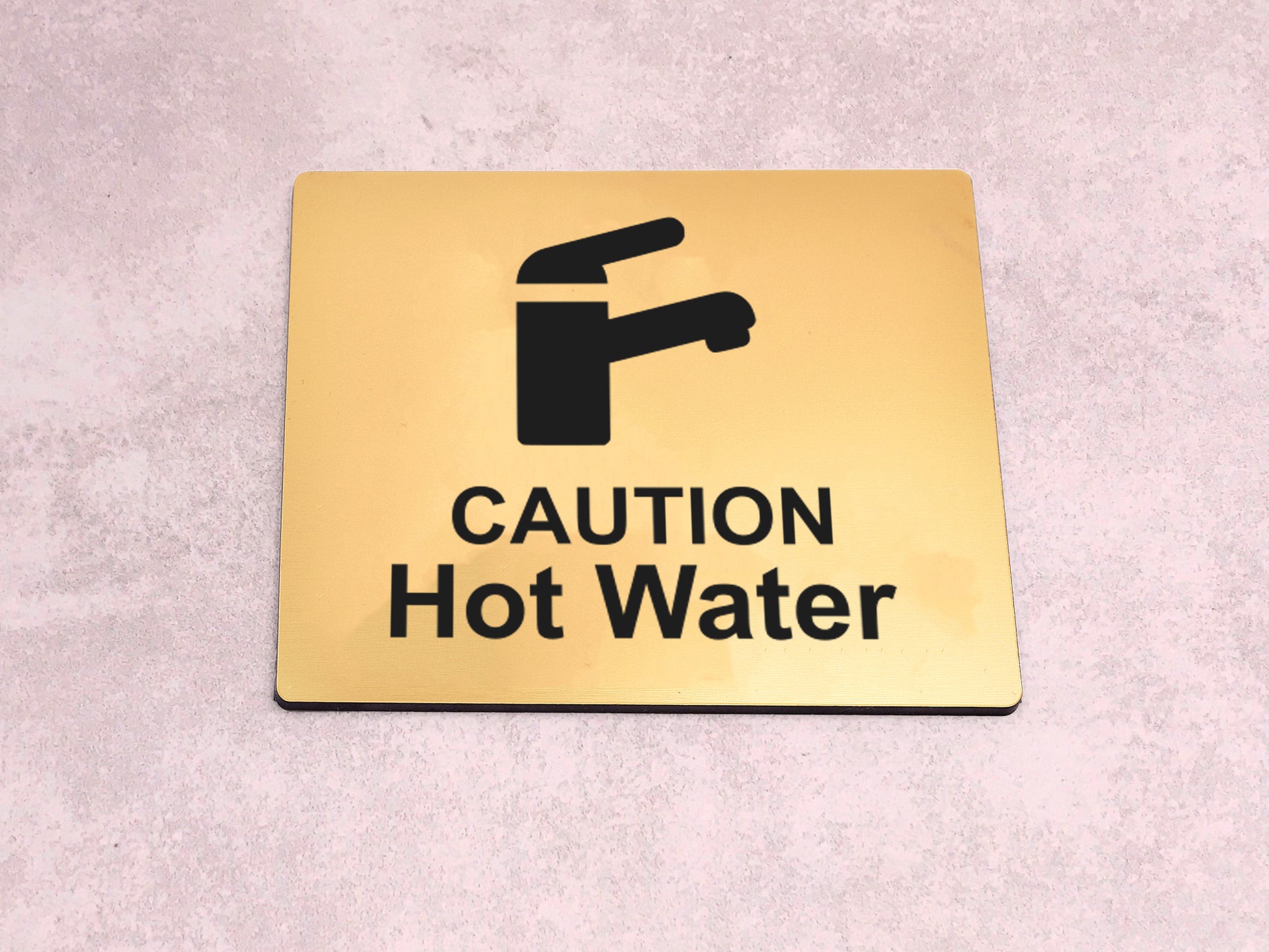 Self Adhesive Caution Hot Water Tap Sink Sign – by origindesigned – Signs