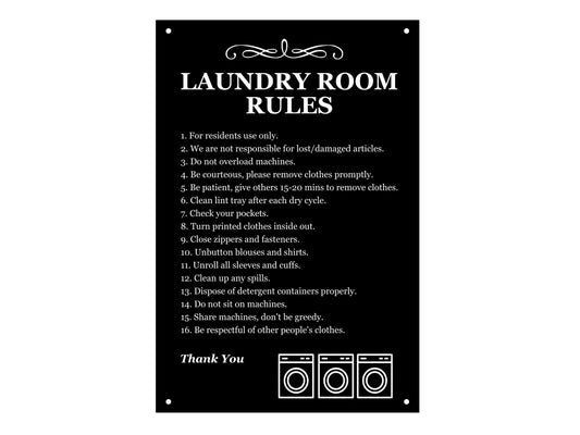 Laundry Room Rules - Sign Notice – by origindesigned – Signs
