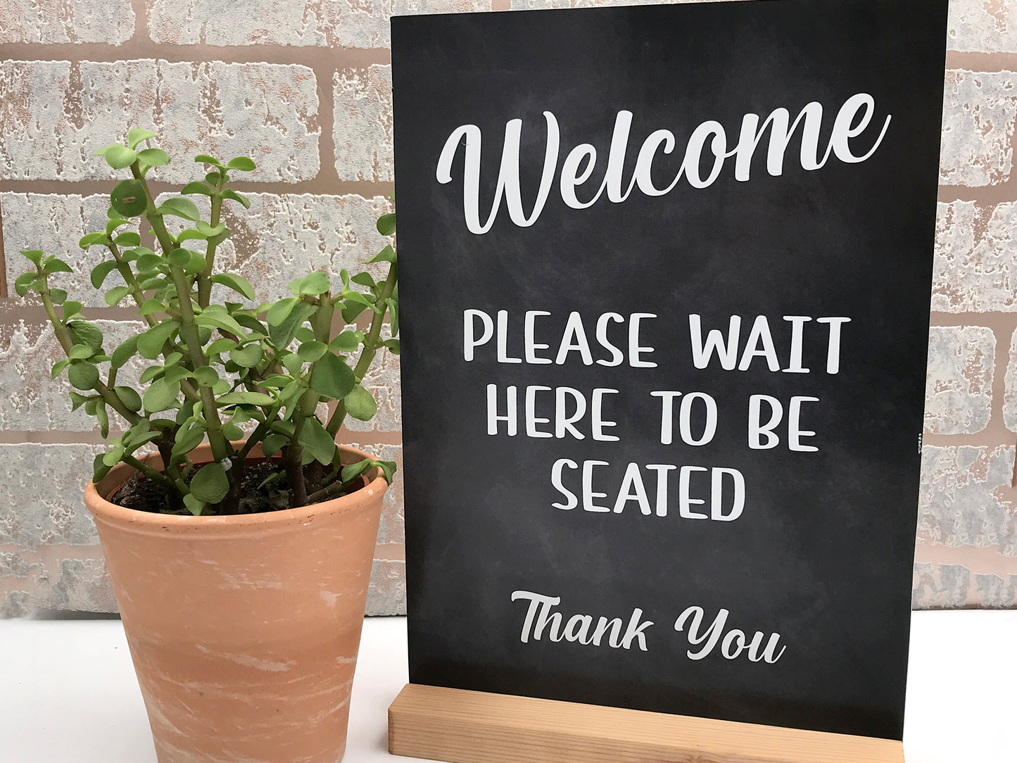 Please Wait Here To Be Seated Sign – by origindesigned – Signs