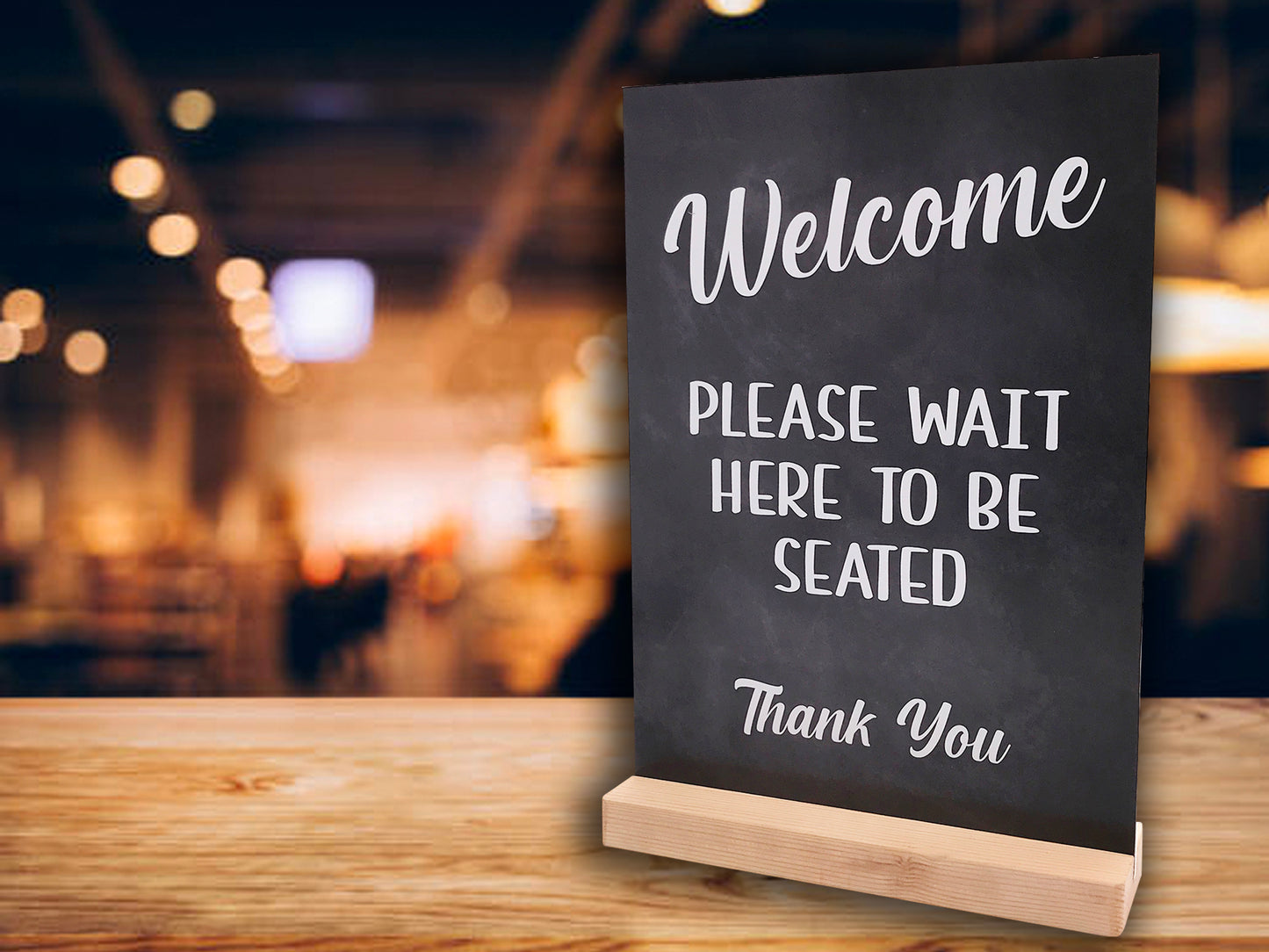 Please Wait Here To Be Seated Sign – by origindesigned – Signs