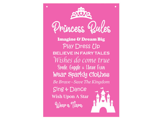 Pink Princess Rules Pink Girls Bedroom Sign – by origindesigned – Seasonal & Christmas