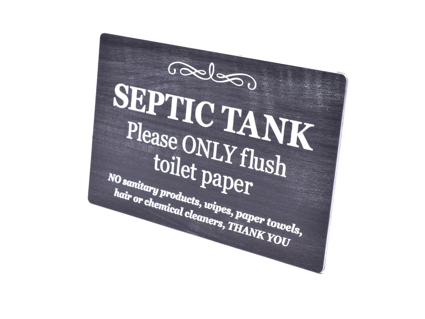 Septic Tank Adhesive Sign - Wood Effect – by origindesigned – Signs