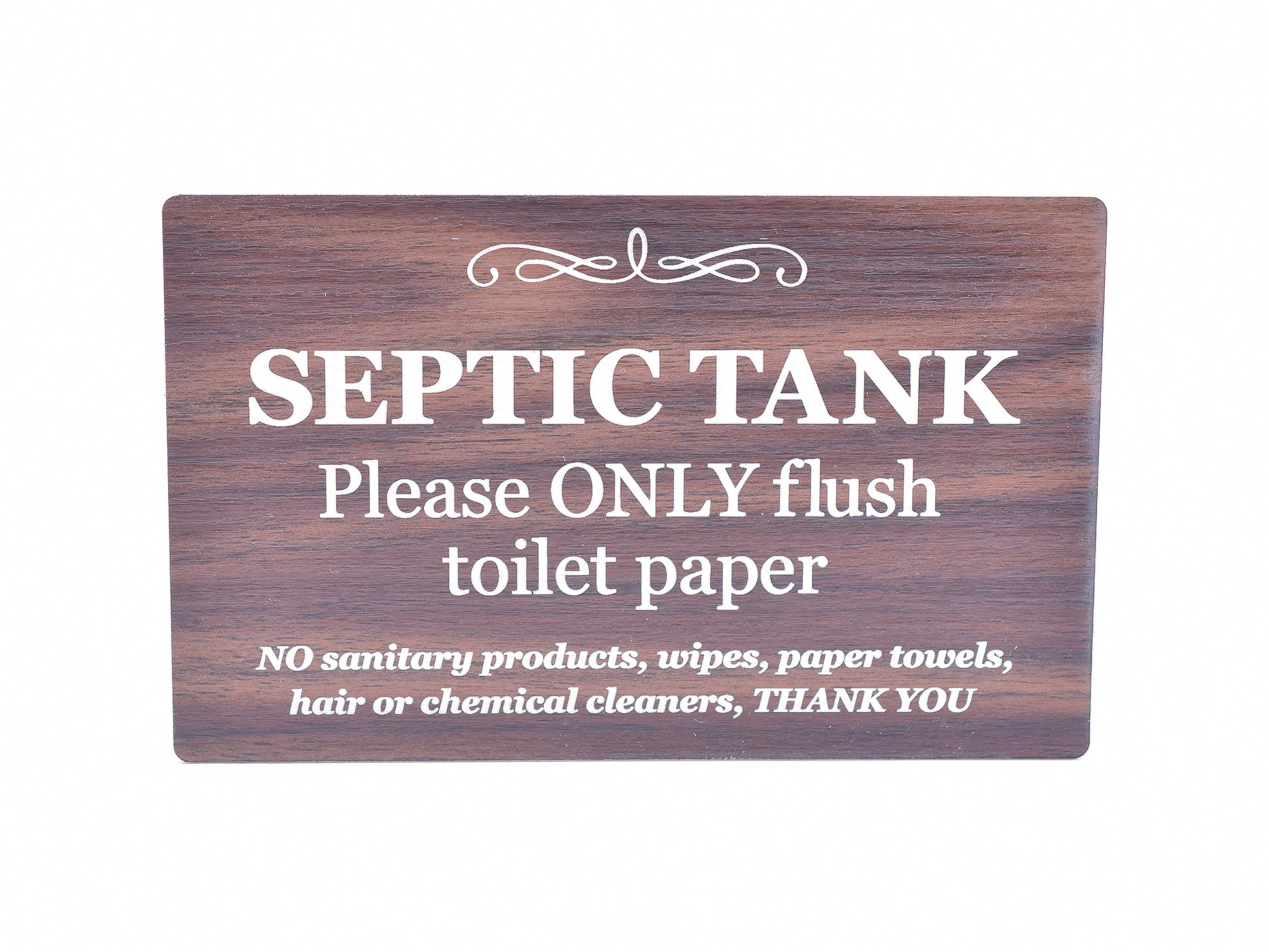 Septic Tank Adhesive Sign - Wood Effect – by origindesigned – Signs