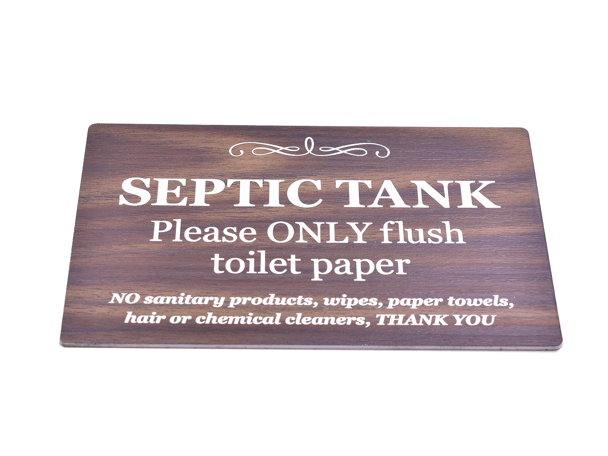 Septic Tank Adhesive Sign - Wood Effect – by origindesigned – Signs
