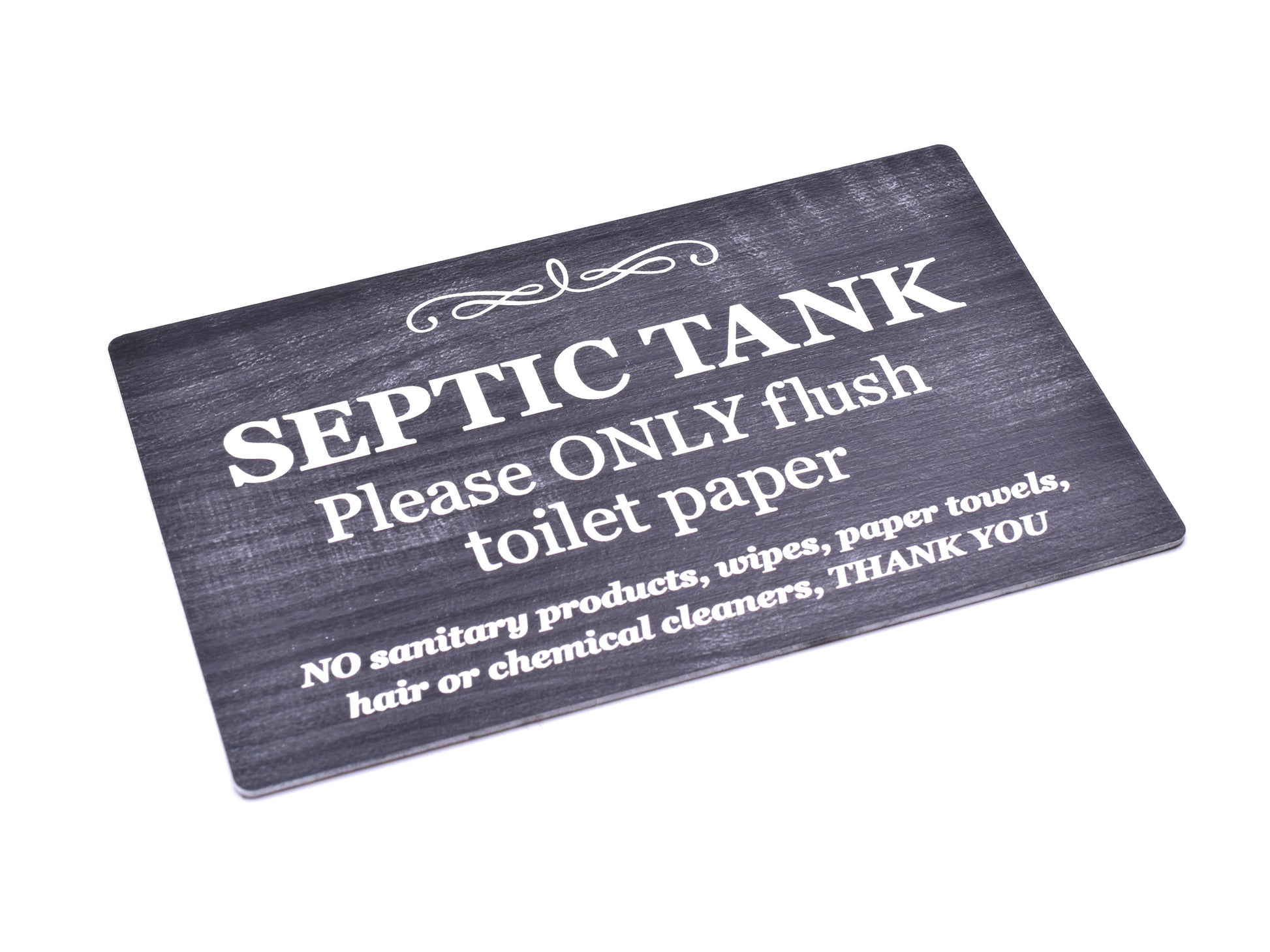 Septic Tank Adhesive Sign - Wood Effect – by origindesigned – Signs