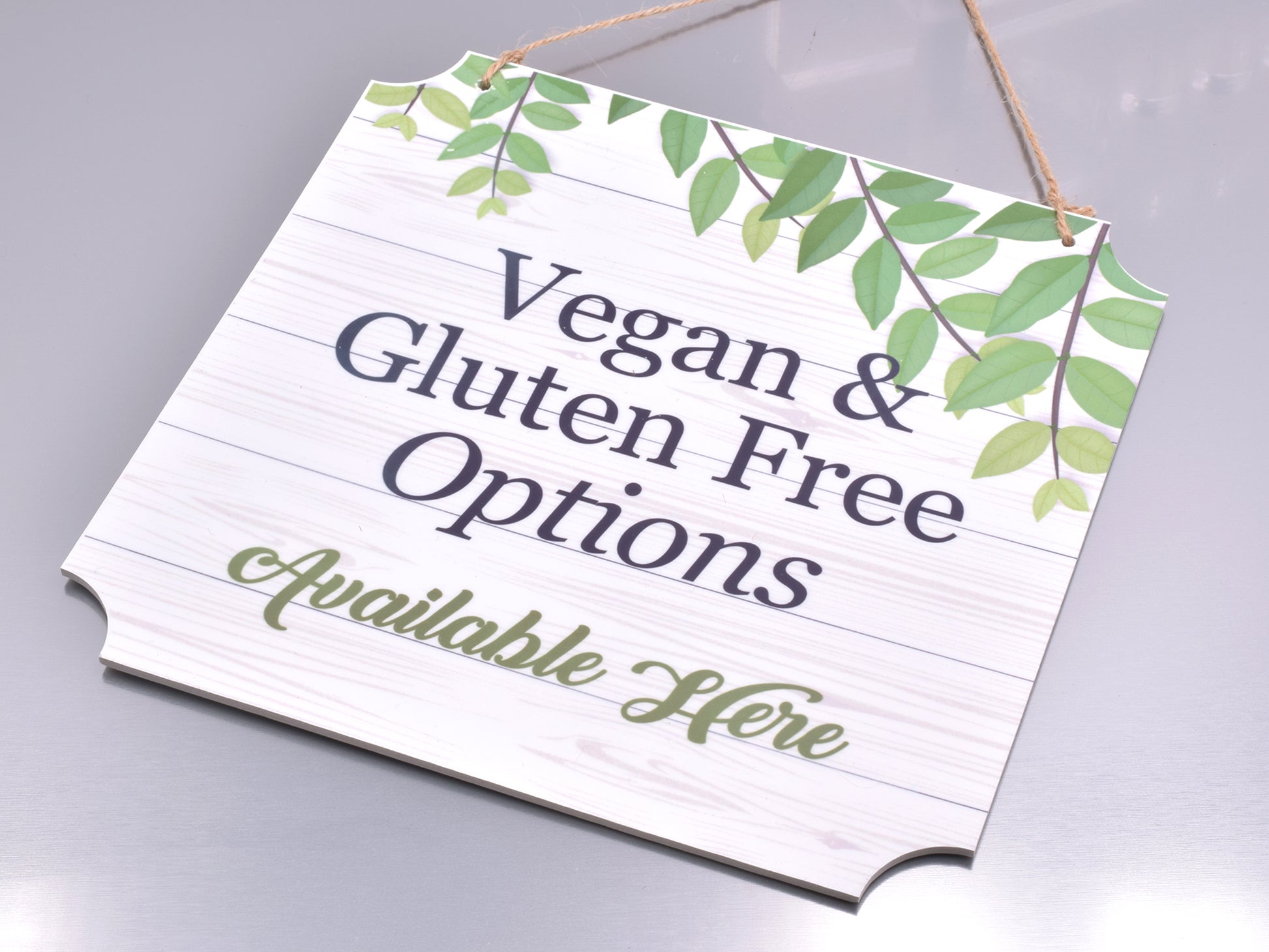 Vegan & Gluten Free Options Available Here Sign – by origindesigned – Signs