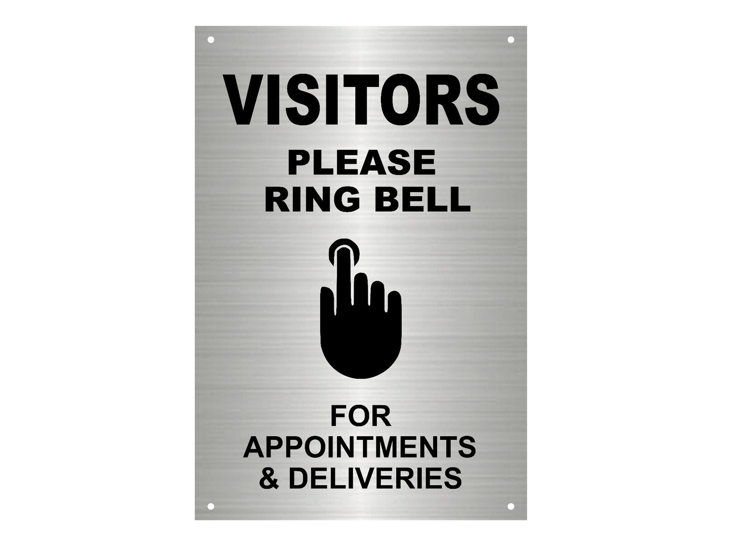 VISITORS Please Ring Bell For Appointments & Deliveries - Entrance Notice Sign – by origindesigned – Business Hours & Policy Signs