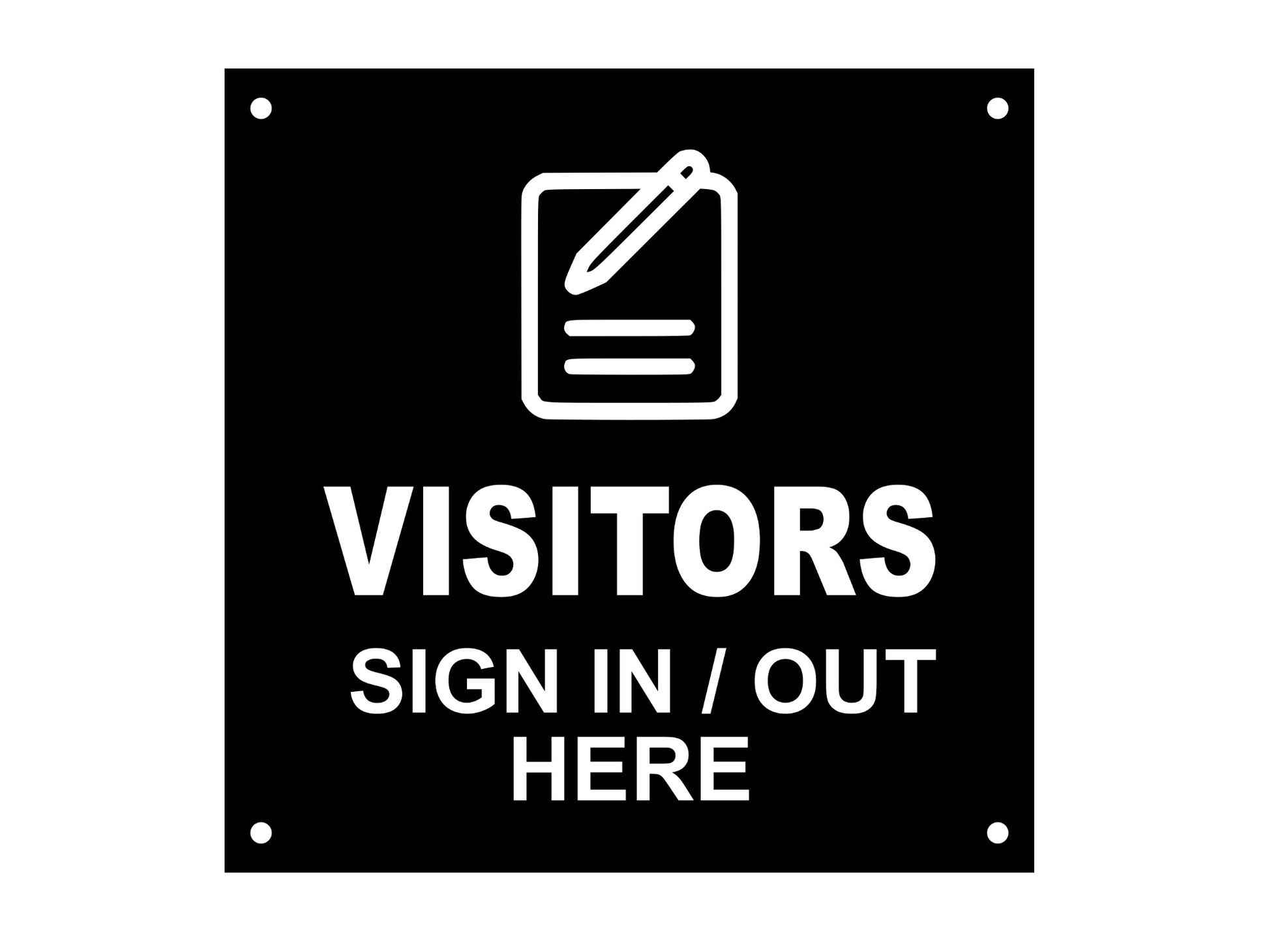 VISITORS Sign In / Out Here, Entrance, Lobby, Sign – by origindesigned – Signs