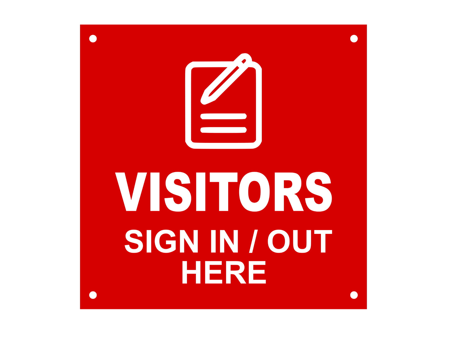 VISITORS Sign In / Out Here, Entrance, Lobby, Sign – by origindesigned – Signs