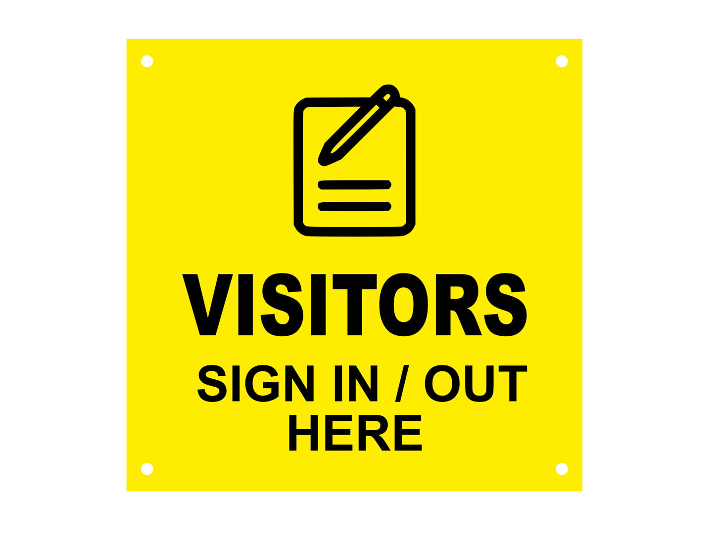 VISITORS Sign In / Out Here, Entrance, Lobby, Sign – by origindesigned – Signs