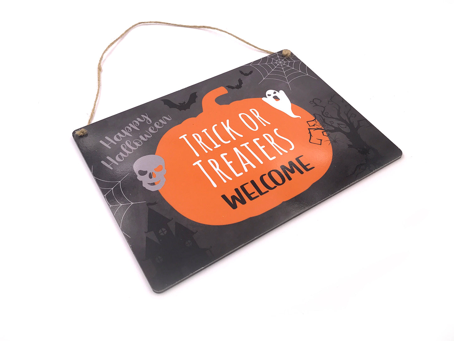 Halloween Trick Or Treaters Welcome - Hanging Outdoor Sign – by origindesigned – Signs