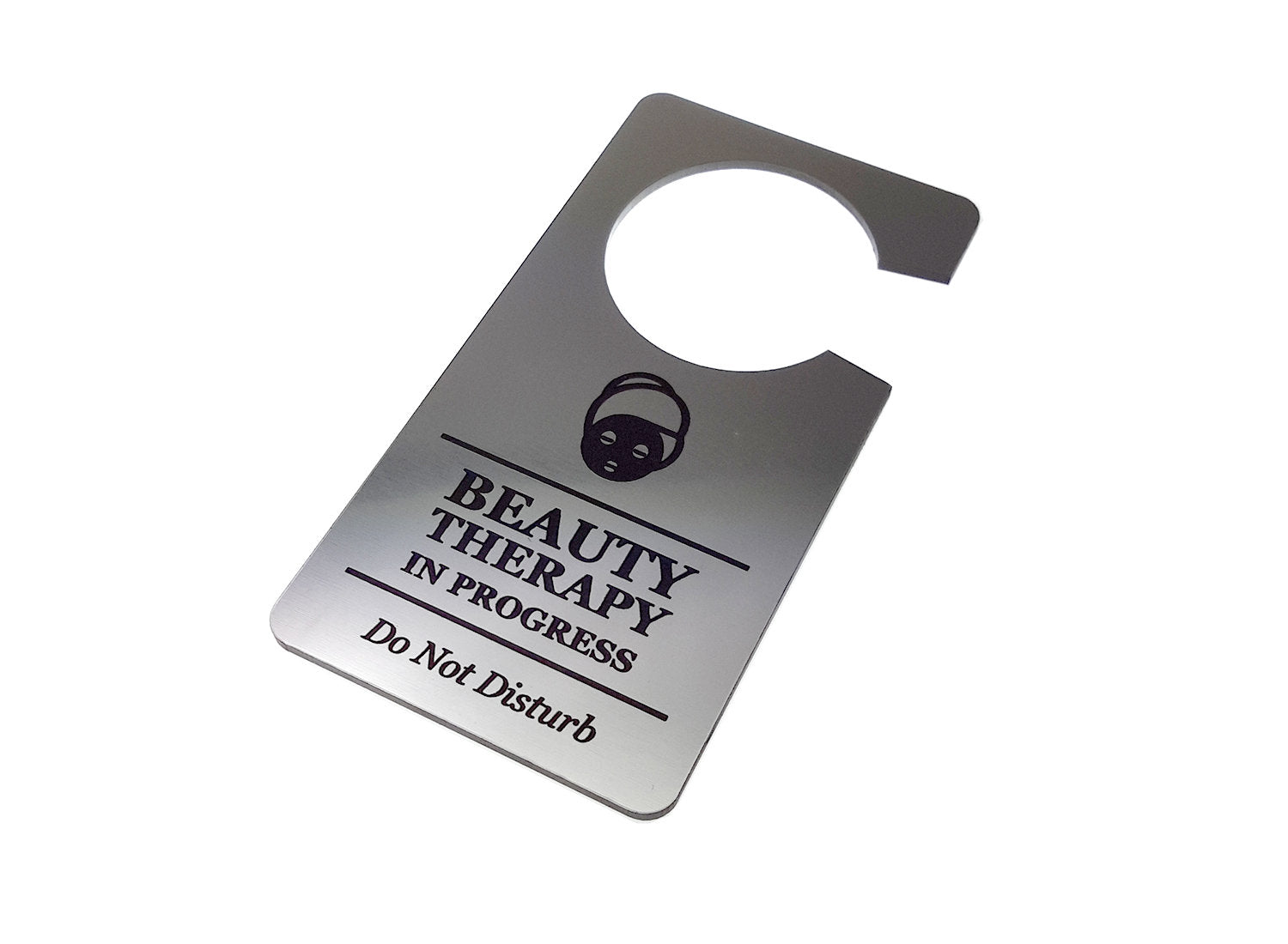 Silver Beauty Therapy In Progress, Do Not Disturb Sign – by origindesigned – Signs