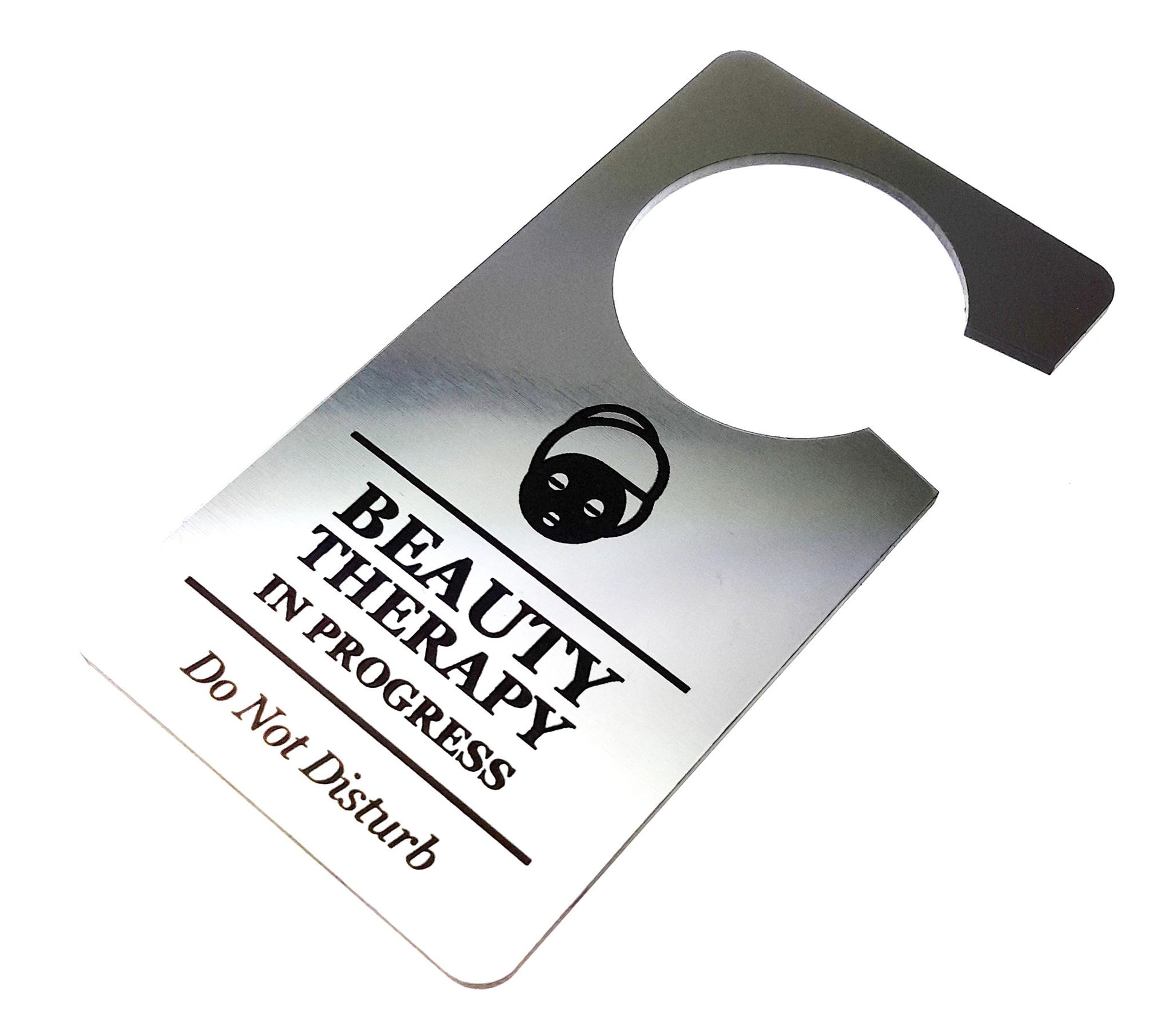 Silver Beauty Therapy In Progress, Do Not Disturb Sign – by origindesigned – Signs