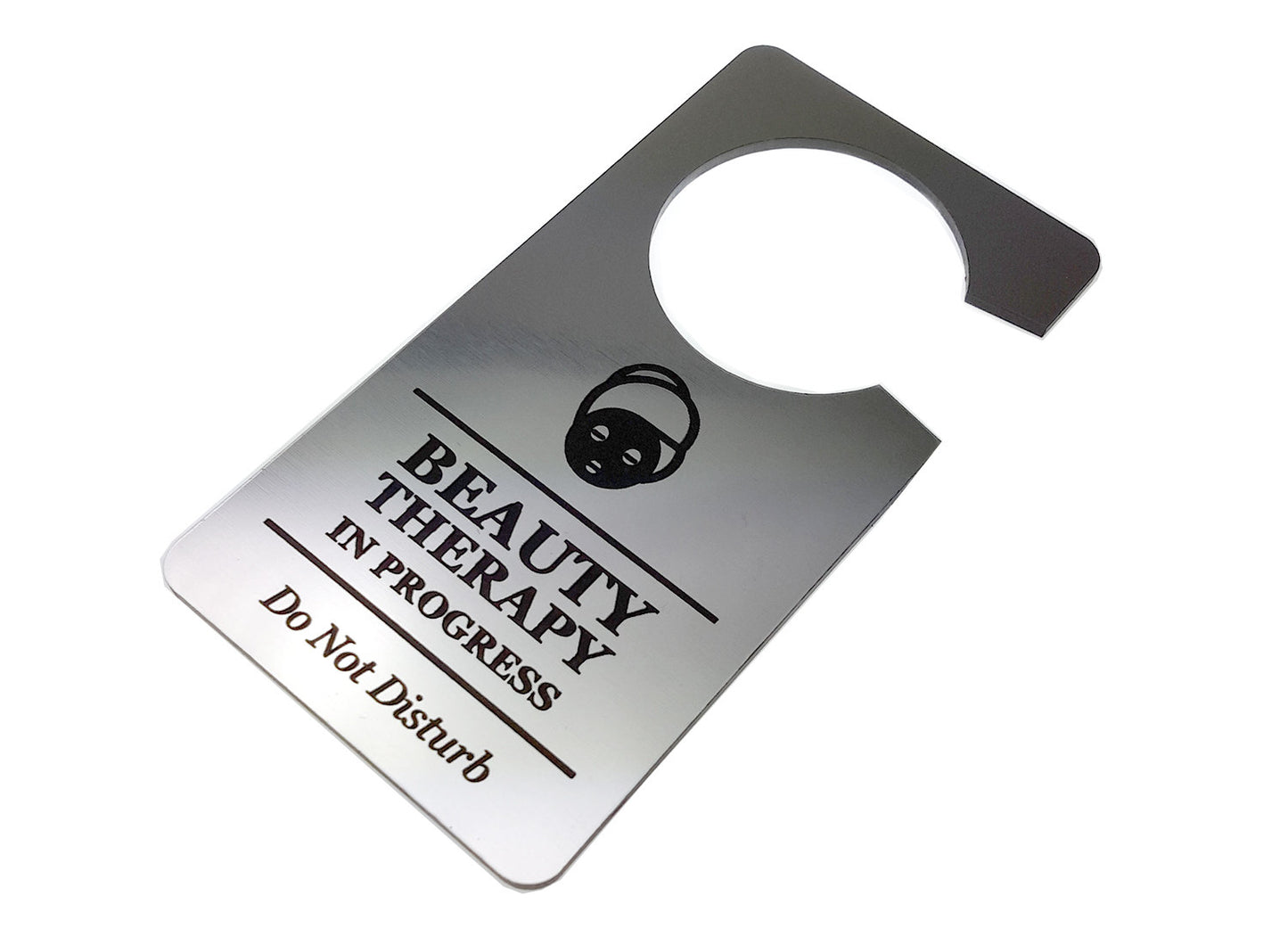 Silver Beauty Therapy In Progress, Do Not Disturb Sign – by origindesigned – Signs