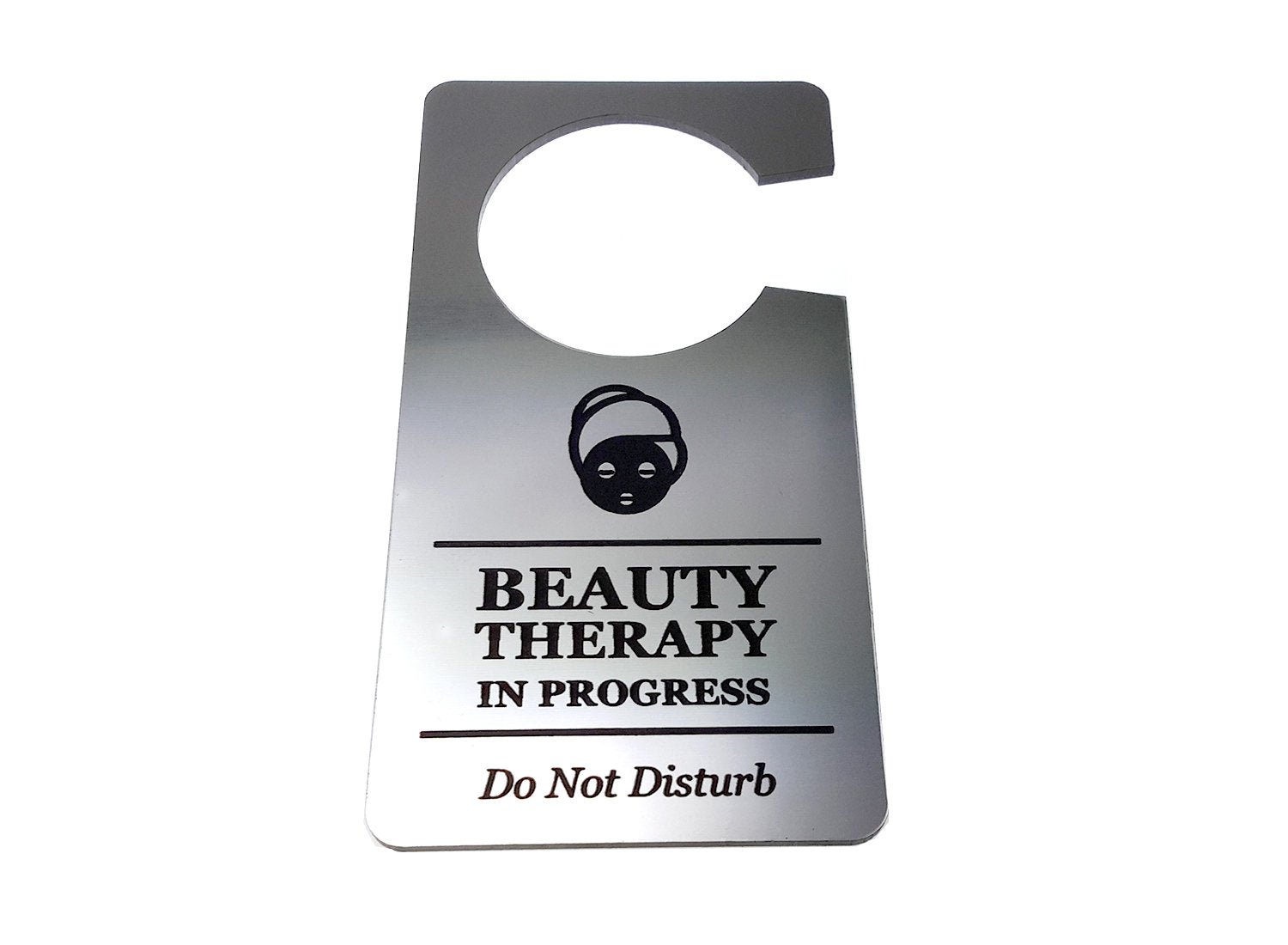 Silver Beauty Therapy In Progress, Do Not Disturb Sign – by origindesigned – Signs