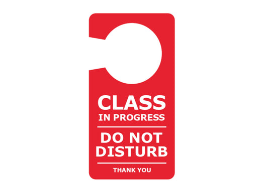 Red Class in Progress, Do Not Disturb Room Sign – by origindesigned – Signs