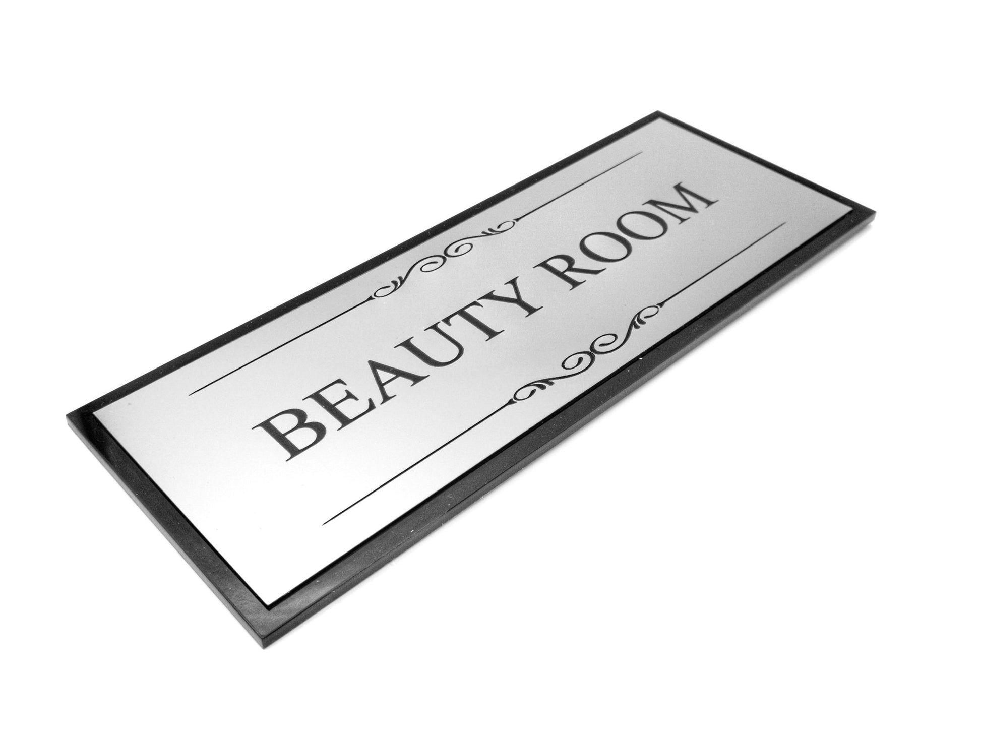 Silver and Black Self Adhesive Beauty Room Sign – by origindesigned – Signs