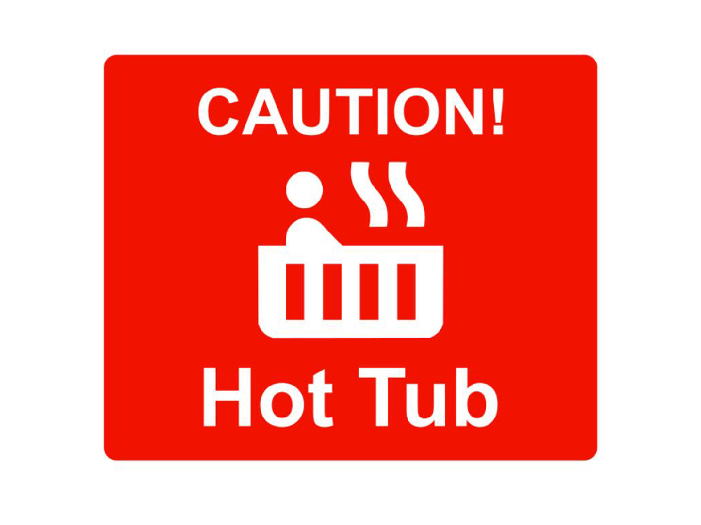Self Adhesive Caution Hot Tub Sign – by origindesigned – Signs