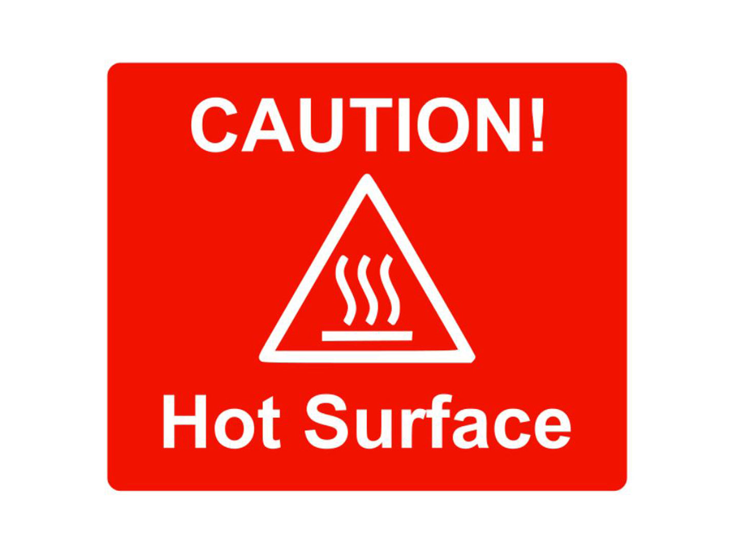 Caution Hot Surface Sign (various colours) – by origindesigned – Signs