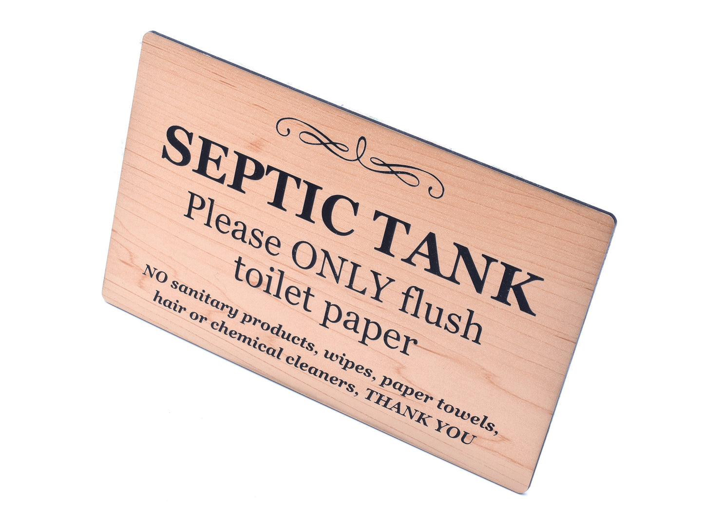 Septic Tank Adhesive Sign - Wood Effect – by origindesigned – Signs