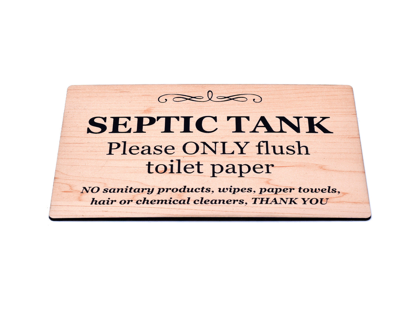 Septic Tank Adhesive Sign - Wood Effect – by origindesigned – Signs