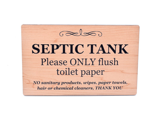 Septic Tank Adhesive Sign - Wood Effect – by origindesigned – Signs