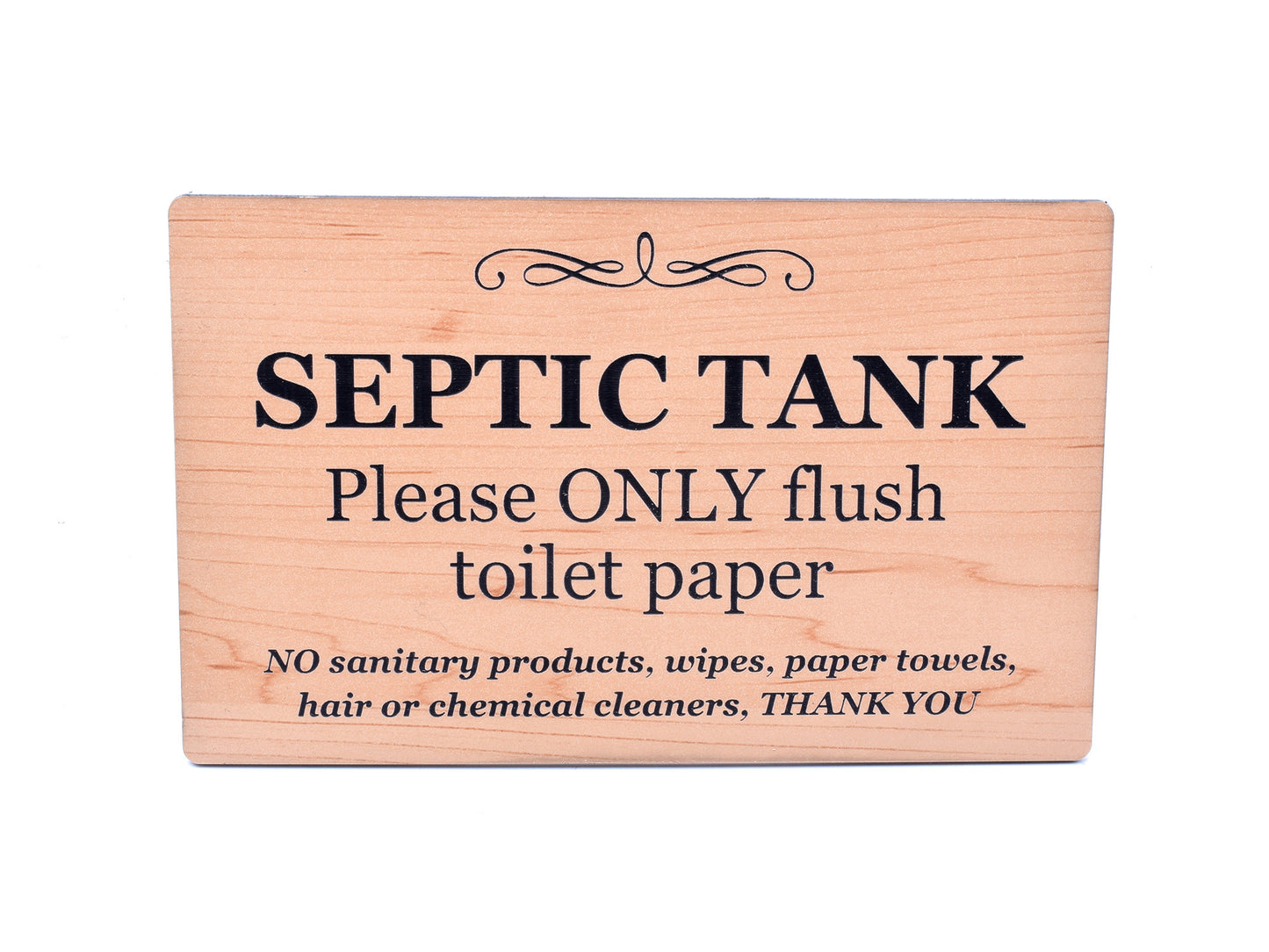 Septic Tank Adhesive Sign - Wood Effect – by origindesigned – Signs