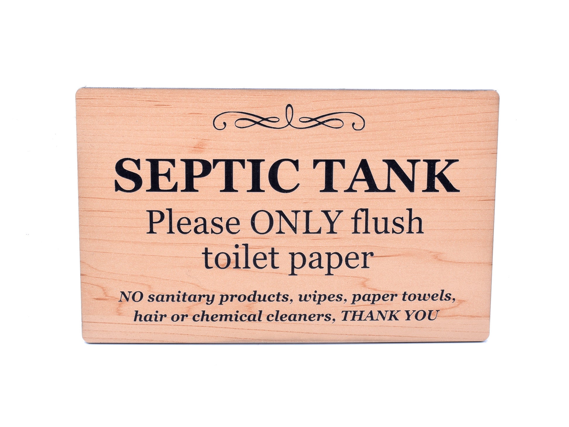 Septic Tank Adhesive Sign - Wood Effect – by origindesigned – Signs